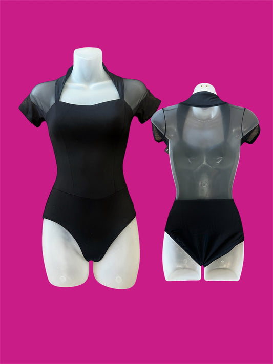 Soft Elegance Corset Short Sleeve Leotard #EL108