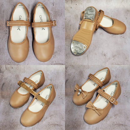 Capezio Mary Jane Buckle Tap Shoes - Caramel #3800