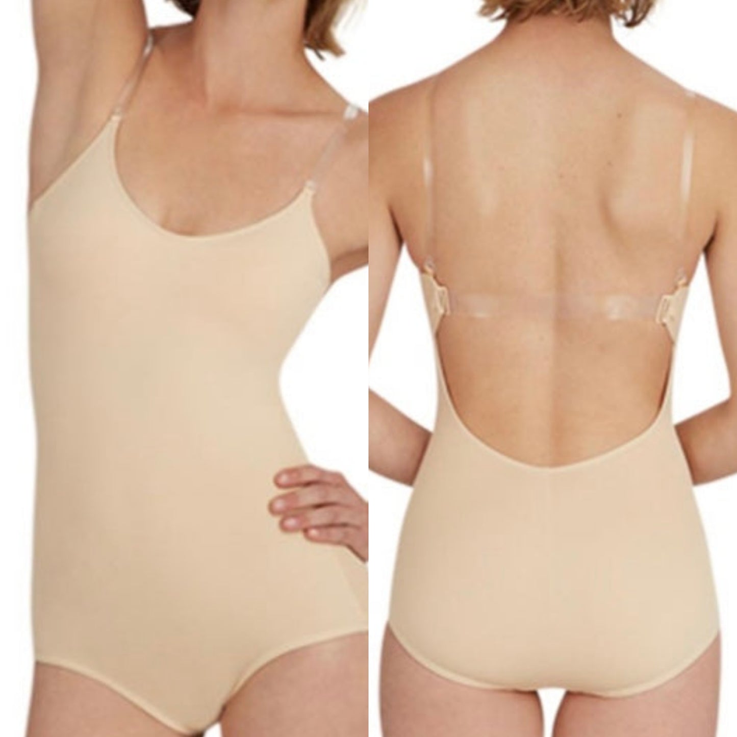 Camisole Leotard with Clear Straps & BraTek Built in Bra #3565