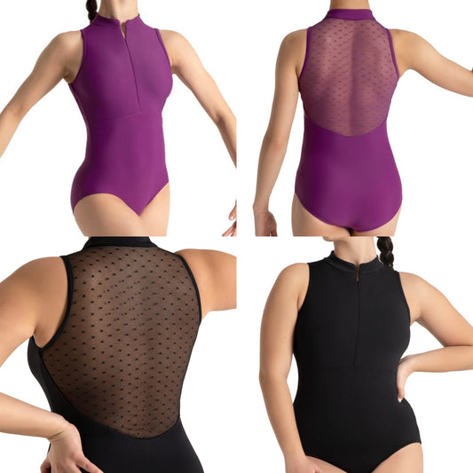 Adult Spot On Zip Front Leotard #12002