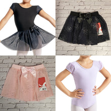 Load image into Gallery viewer, Glitter Glam Puff Sleeve Leotard and Skirt Separates
