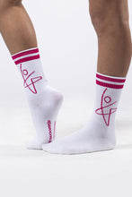 Load image into Gallery viewer, Pink Daroch Journey Dance Socks
