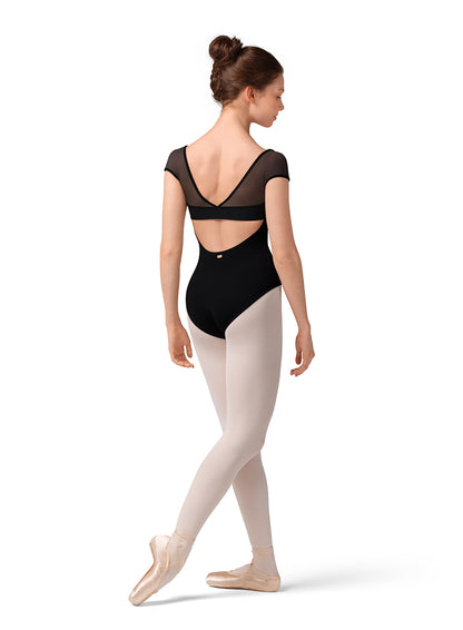 Open Back Cap Sleeve Leotard #M20001