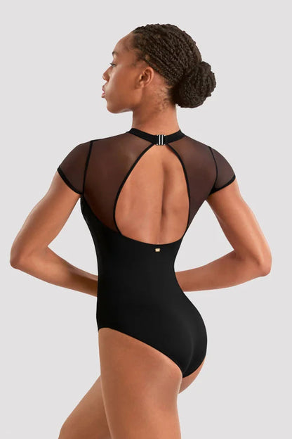 Floral Cap Mesh Sleeve Leotard #20011