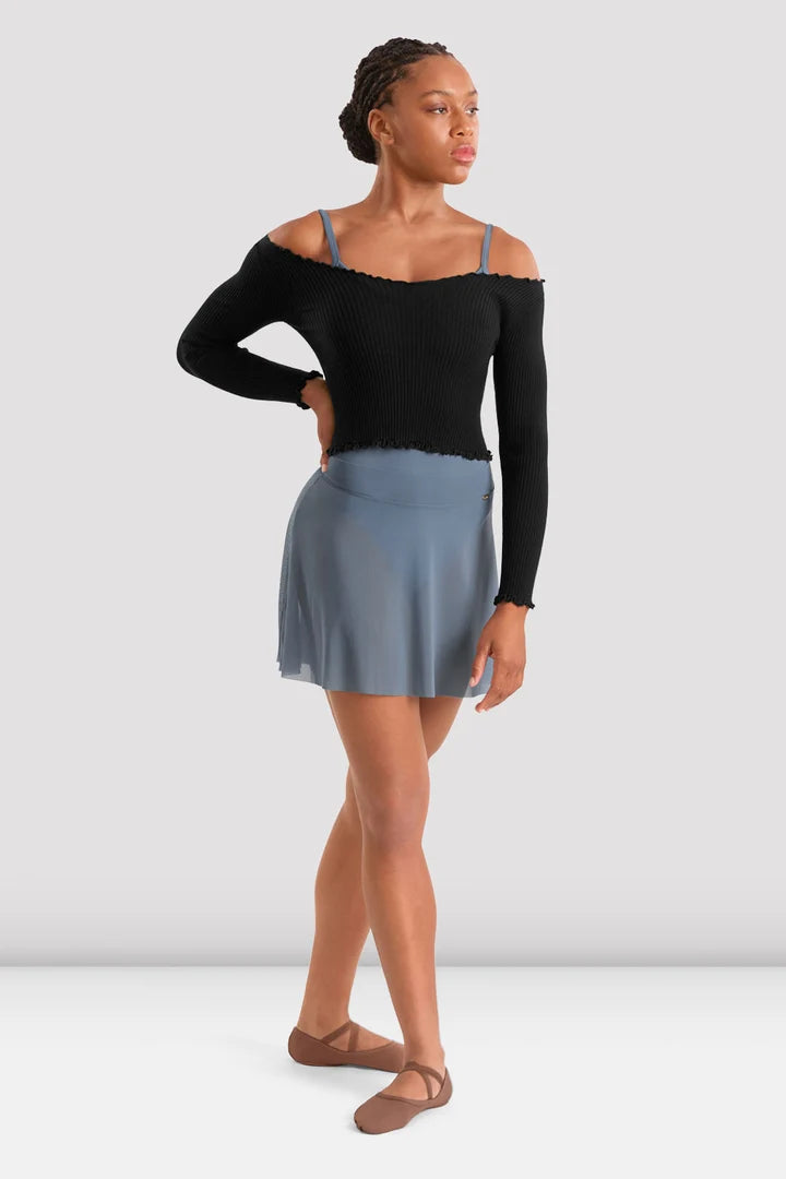 Ribbed Long Sleeve Warm Up Top #30024