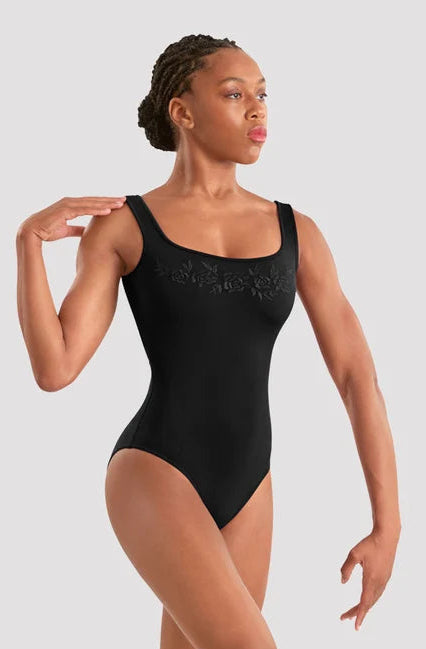 Floral Mesh Back Tank Leotard #50010