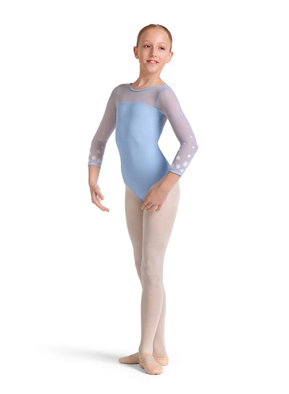 3/4 Mesh Sleeve Leotard & Skirt Separates #M60002