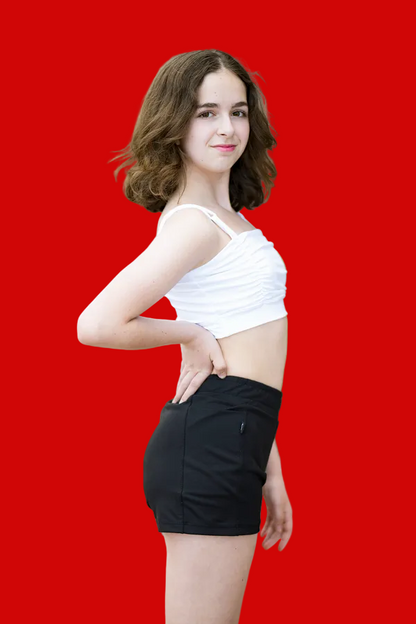 Ruched Up Top - Solid White