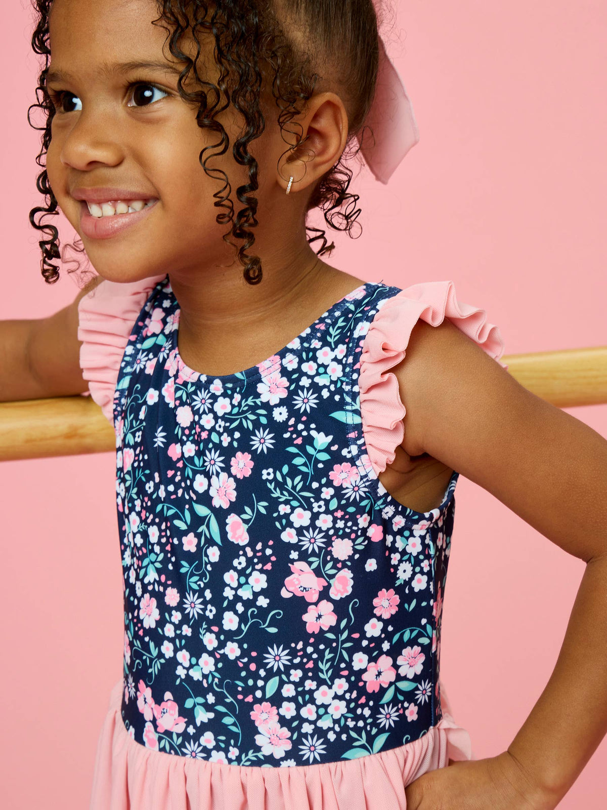 Girls Moonlit Meadow Flutter Sleeve Dance & Gymnastics Leotard
