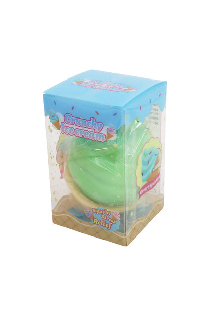 Ice Cream Cone Crunchy Bead Slime Filled TPR Squishy