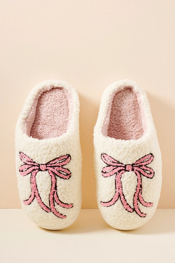 Bow Fuzzy Slipper