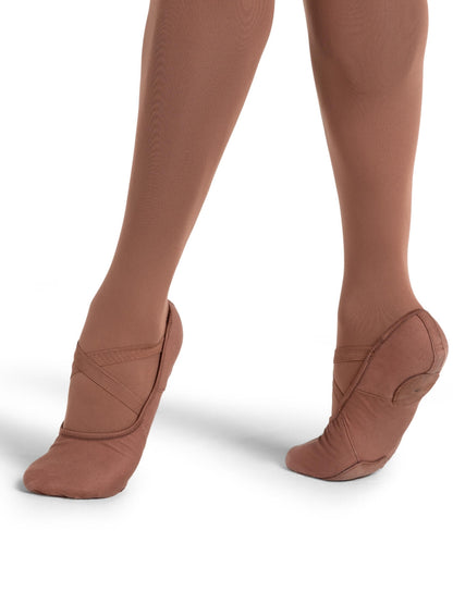 Hanami Canvas Split Sole Ballet Shoe #2037-Mocha