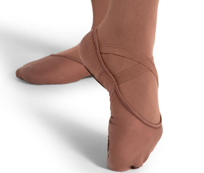Hanami Canvas Split Sole Ballet Shoe #2037-Mocha
