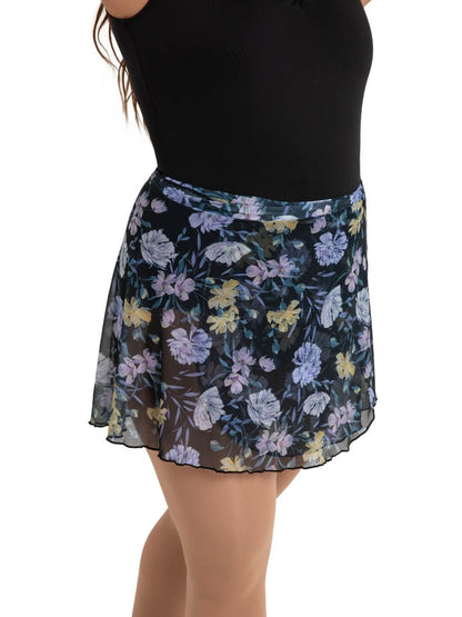 Le Jardin Printed Mesh Wrap Skirt #12186