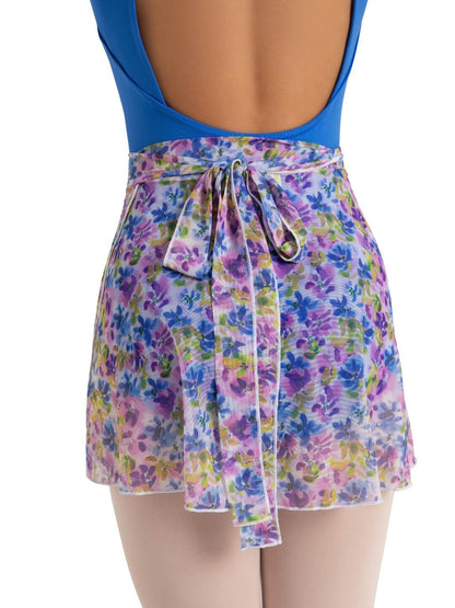 Le Jardin Printed Mesh Wrap Skirt #12186