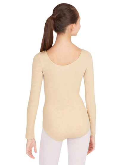 Long Sleeve Nude Leotard #TB135