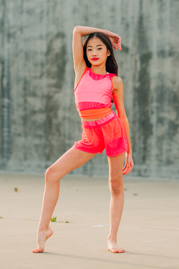 Flow Shorts - Bright Coral Mesh