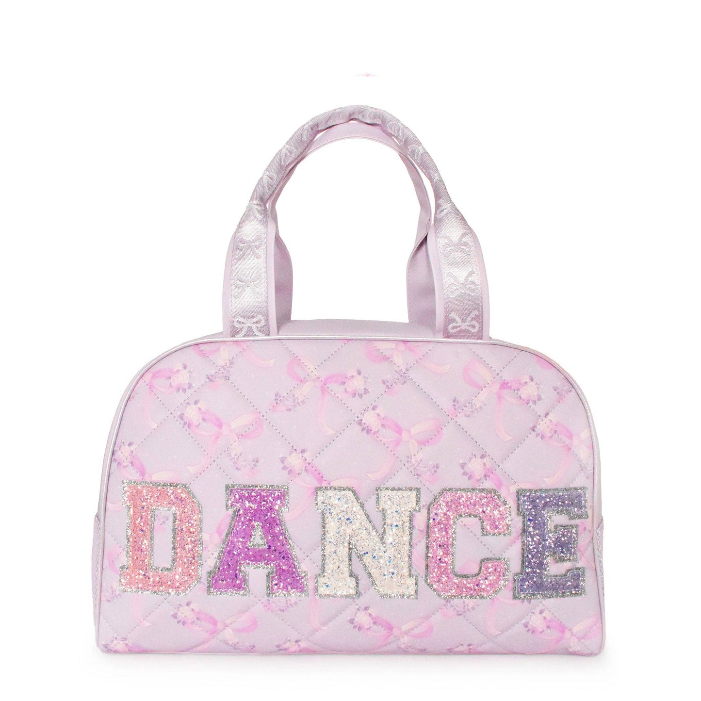 'DANCE' Quilted Floral Bow Duffle Bag