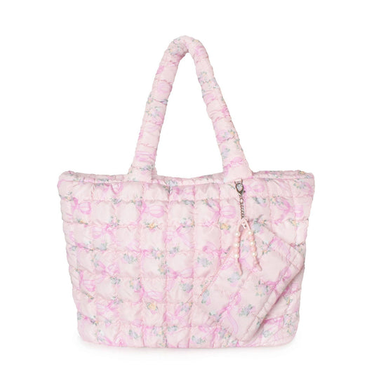 Quilted Scrunchies Ditzy Floral Printed Large Tote Bag