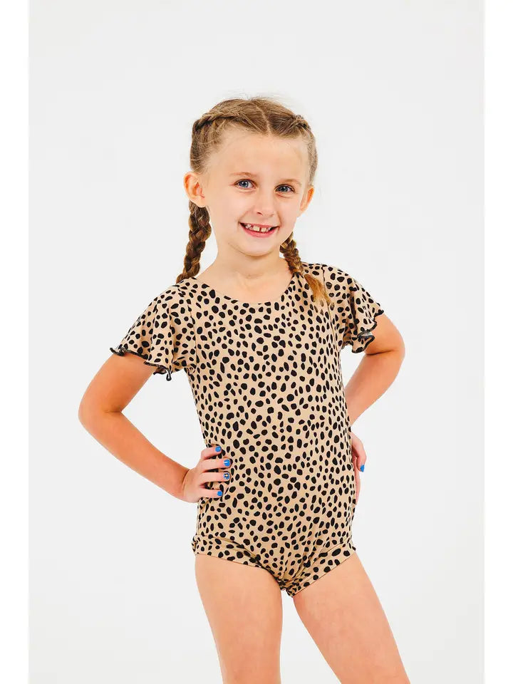 Tan Leopard Leotard