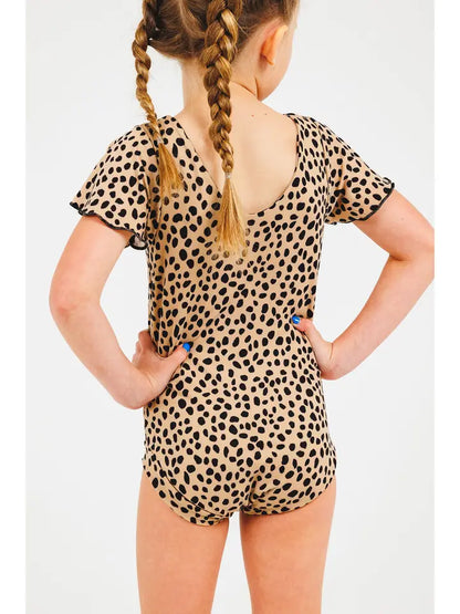 Tan Leopard Leotard