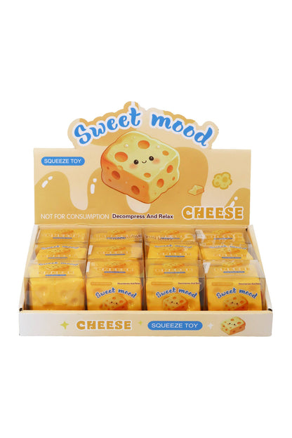 Cheese Zero Rebound TPR Crunchy Bead Slime Filled Squishy