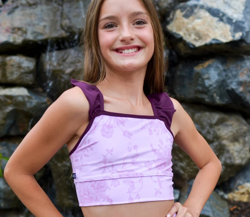 Floral Flutter Top & Brief Set Child 4