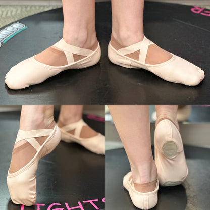 High Quality Stretch Canvas Ballet Shoes- Pink