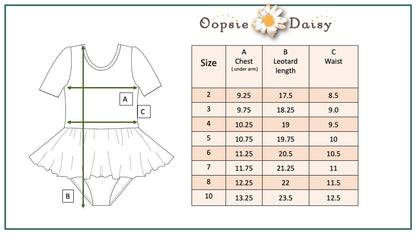 Pinky Check Flower Skirted Leotard
