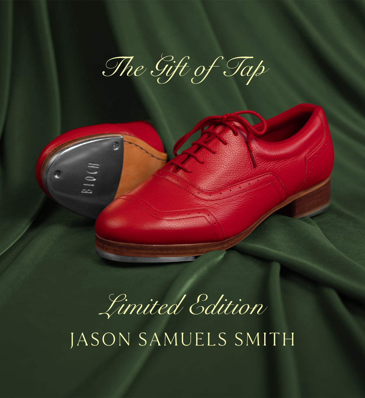 Jason Samuel Smith Red Pebble Leather Tap Shoes