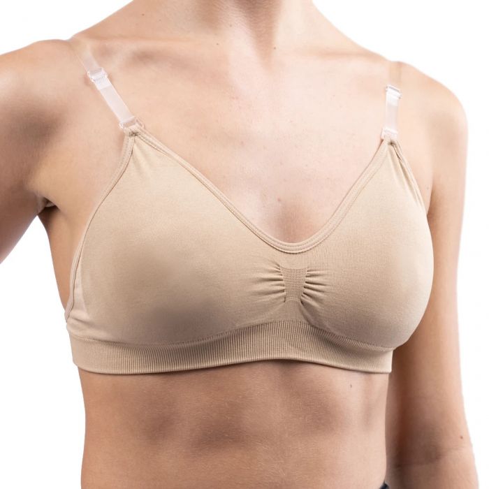 Seamless Clear Back Nude Bra