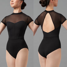 Load image into Gallery viewer, Chevron Ribbed Cap Sleeve Leotard #M 5099LM
