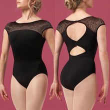 Load image into Gallery viewer, Lace Print Cap Sleeve Leotard #L 4162
