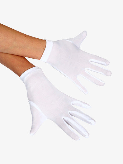 White Satin Gloves