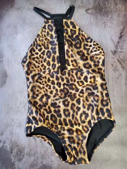 Cheetah Print Leotard: Adult Medium