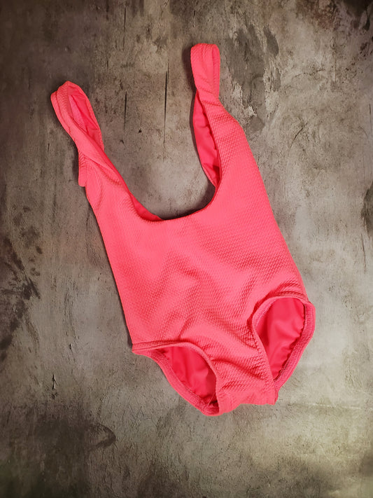 Neon Coral Size 2-4 Layering Leotard