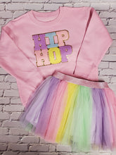Load image into Gallery viewer, Hip Hop Patch Long Sleeve Sweatshirt &amp; Pastel Fairy Skirt
