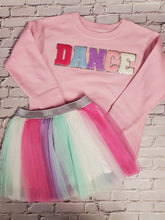 Load image into Gallery viewer, Dance Patch Long Sleeve Sweatshirt &amp; Bright Fairy Skirt
