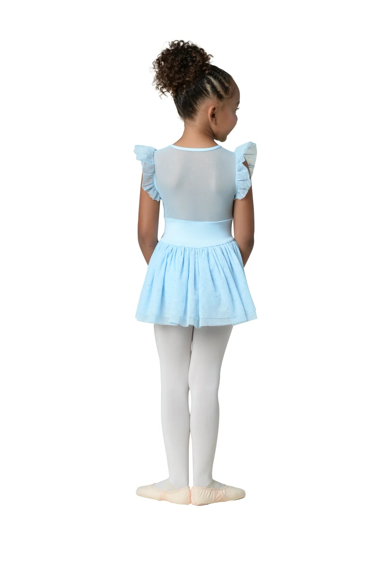 Size 2-4 Skylar Flutter Sleeve Dress Leotard