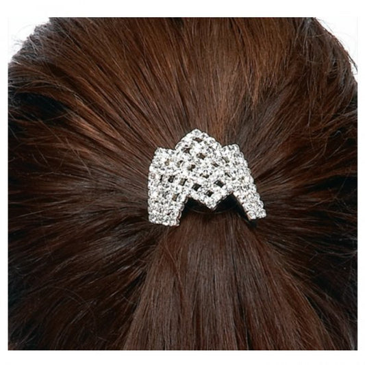 Geometric Rhinestone Ponytail Holder