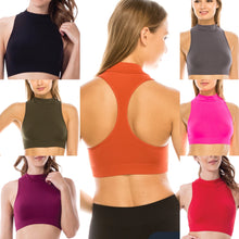 Load image into Gallery viewer, One Size Racer Back Mock Crops
