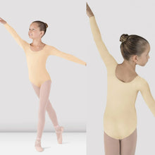 Load image into Gallery viewer, Basic Long Sleeve Leotard #5609- Sand
