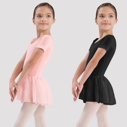 Short Sleeve Skirted Leotard #CL5342