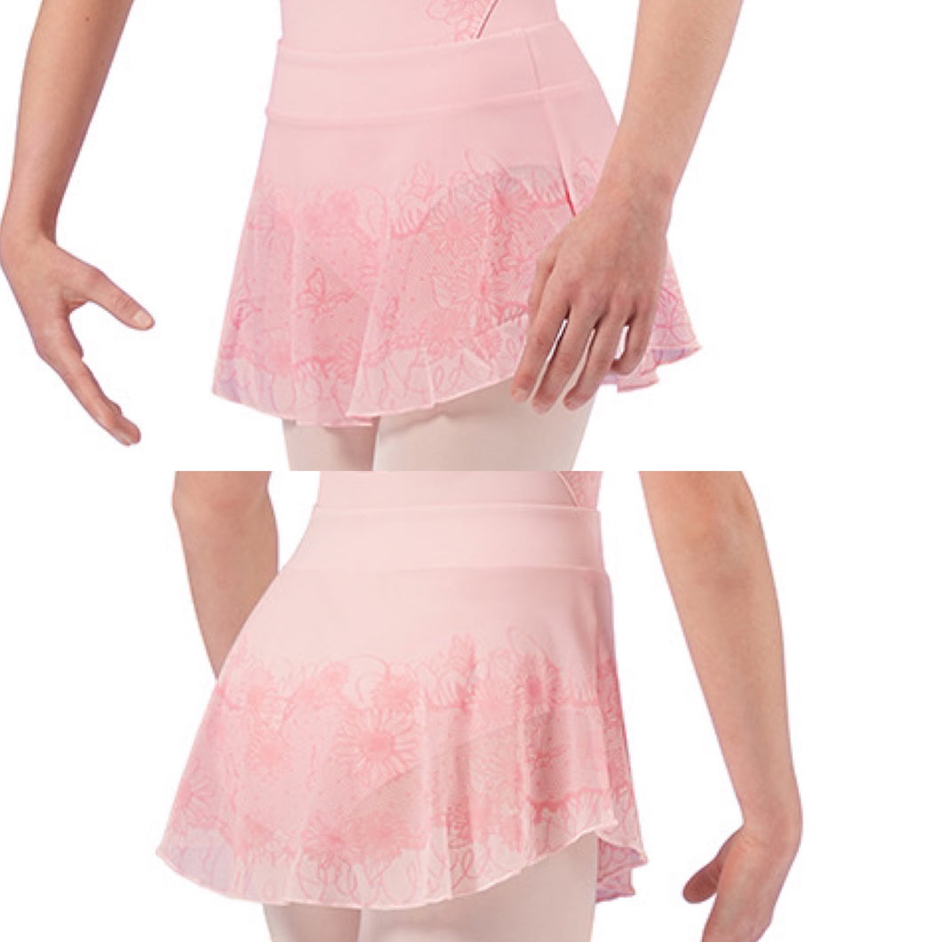Lace Print Pull On Skirt #CR4151