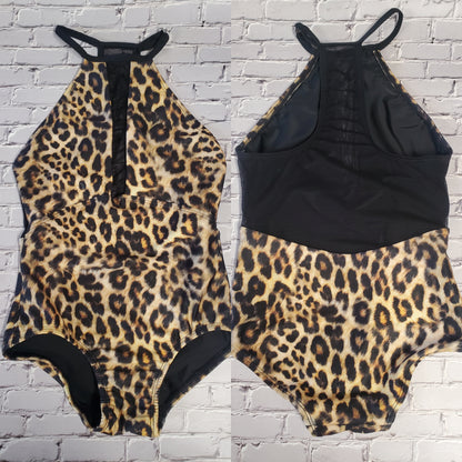 Cheetah Print Leotard: Adult Medium