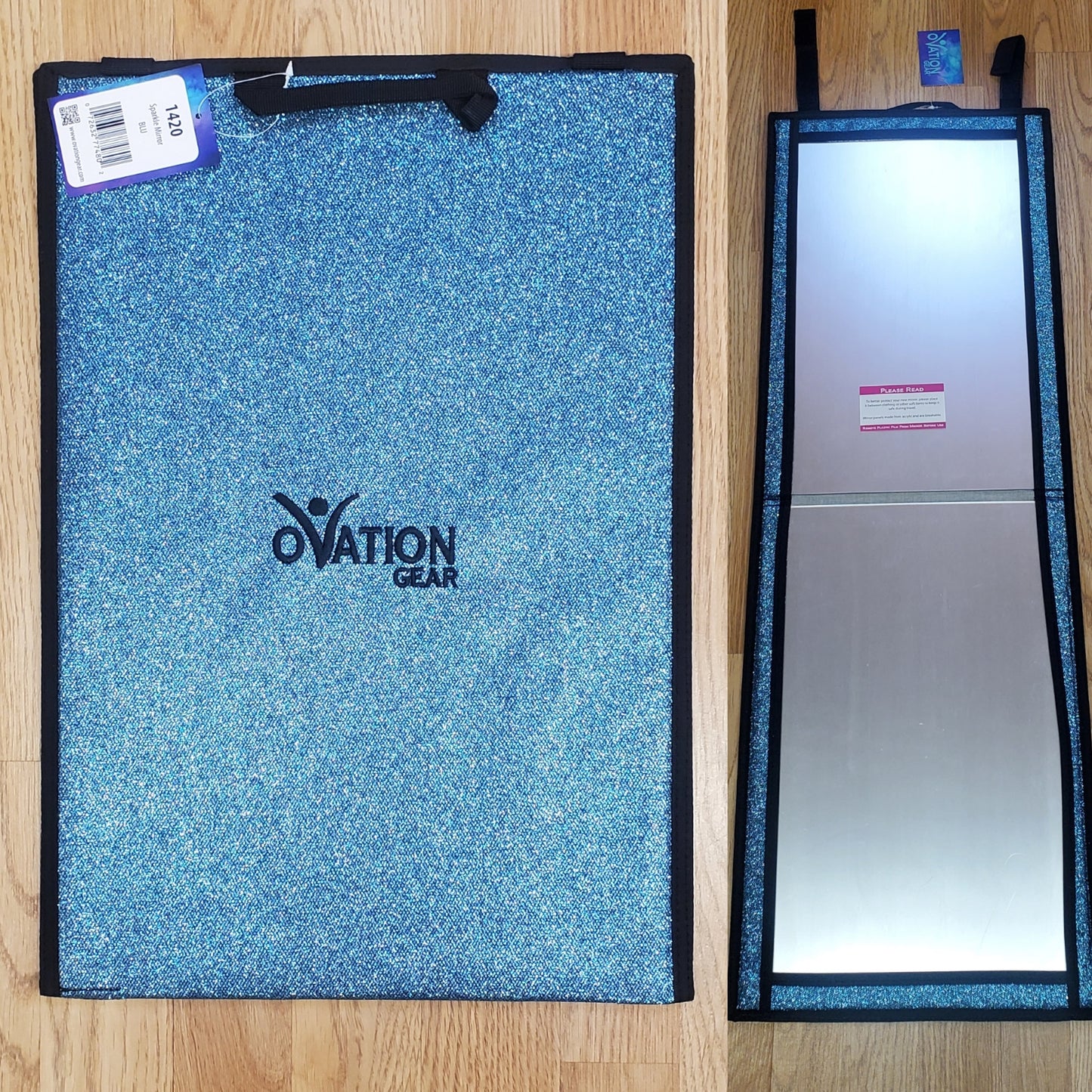 Sparkle Blue Full Length Folding Mirror