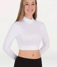 Load image into Gallery viewer, Long Sleeve Turtleneck Midriff Pull-Over Dance Top
