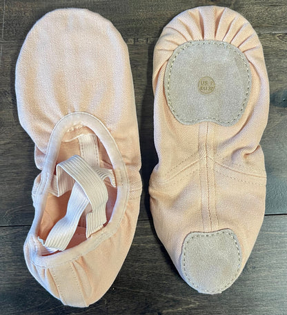 Sale Kids Size 7-11 Canvas Ballet Shoes