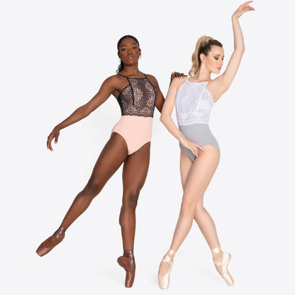 Camisole Leotard with Lace Overlay