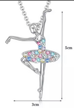 Load image into Gallery viewer, Ballerina Rhinestone Necklace
